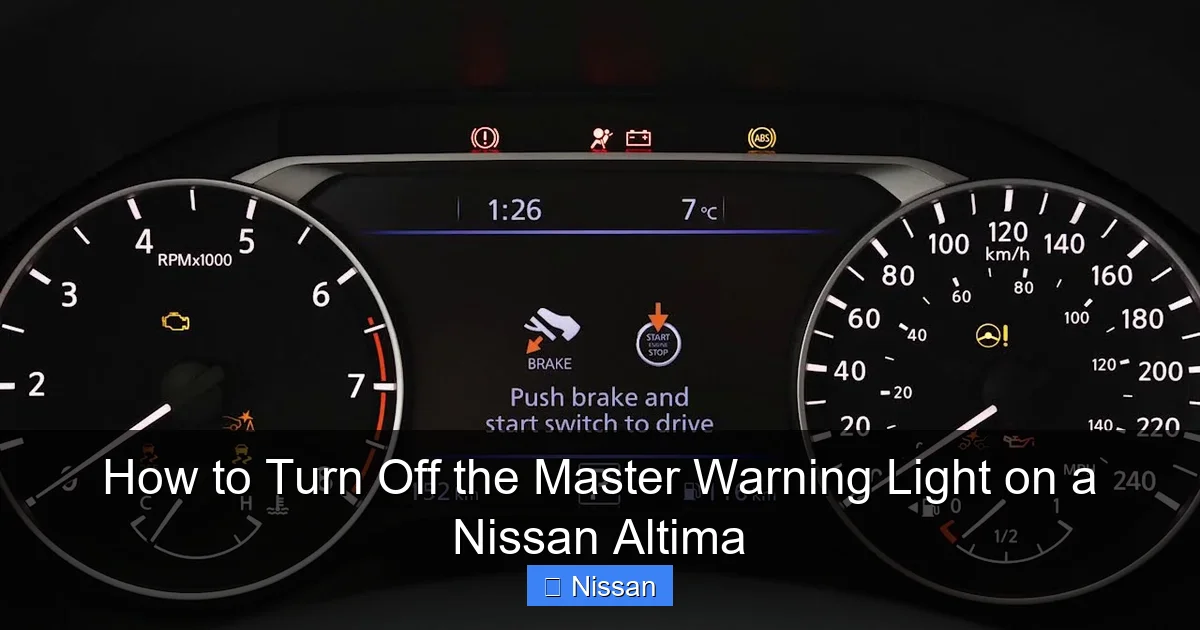 How to Turn Off the Master Warning Light on a Nissan Altima