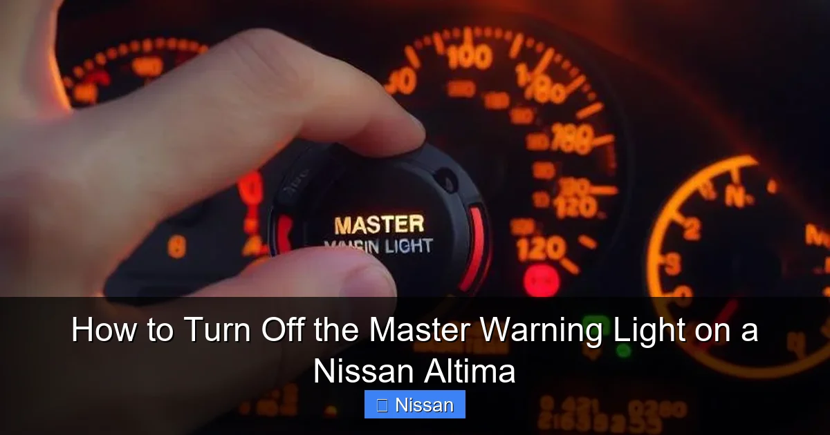 How to Turn Off the Master Warning Light on a Nissan Altima