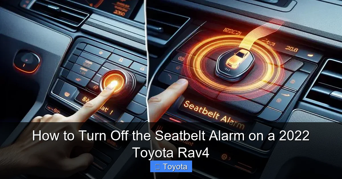 How to Turn Off the Seatbelt Alarm on a 2022 Toyota Rav4