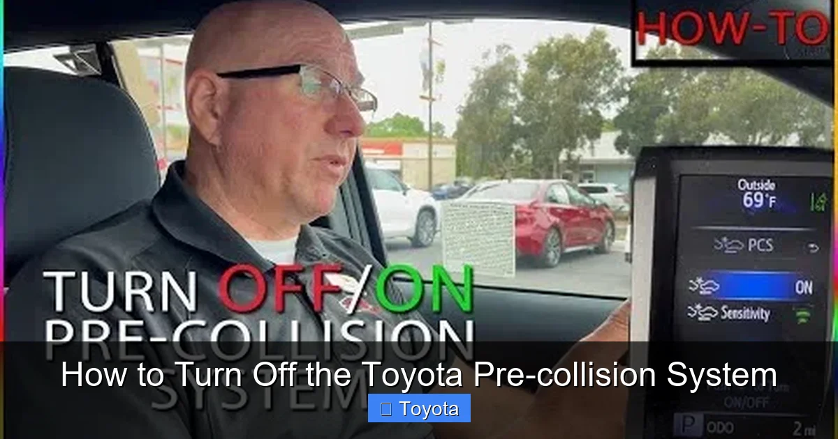 How to Turn Off the Toyota Pre-collision System