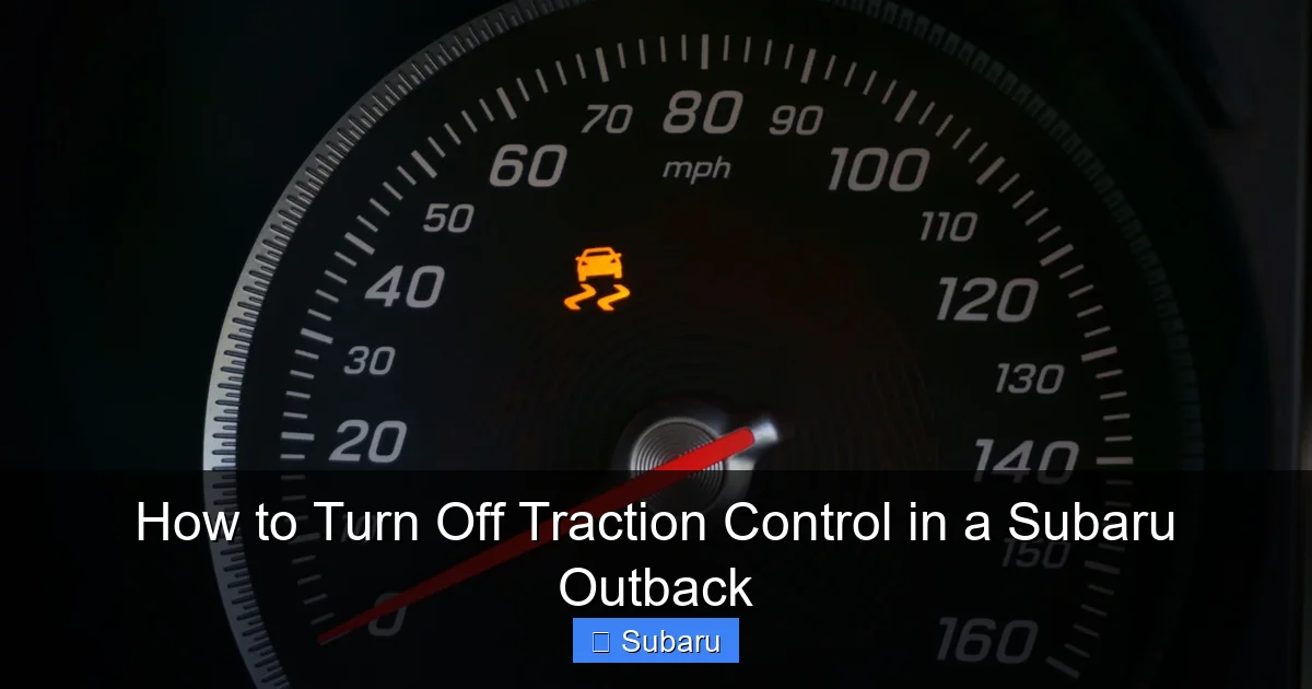 How to Turn Off Traction Control in a Subaru Outback