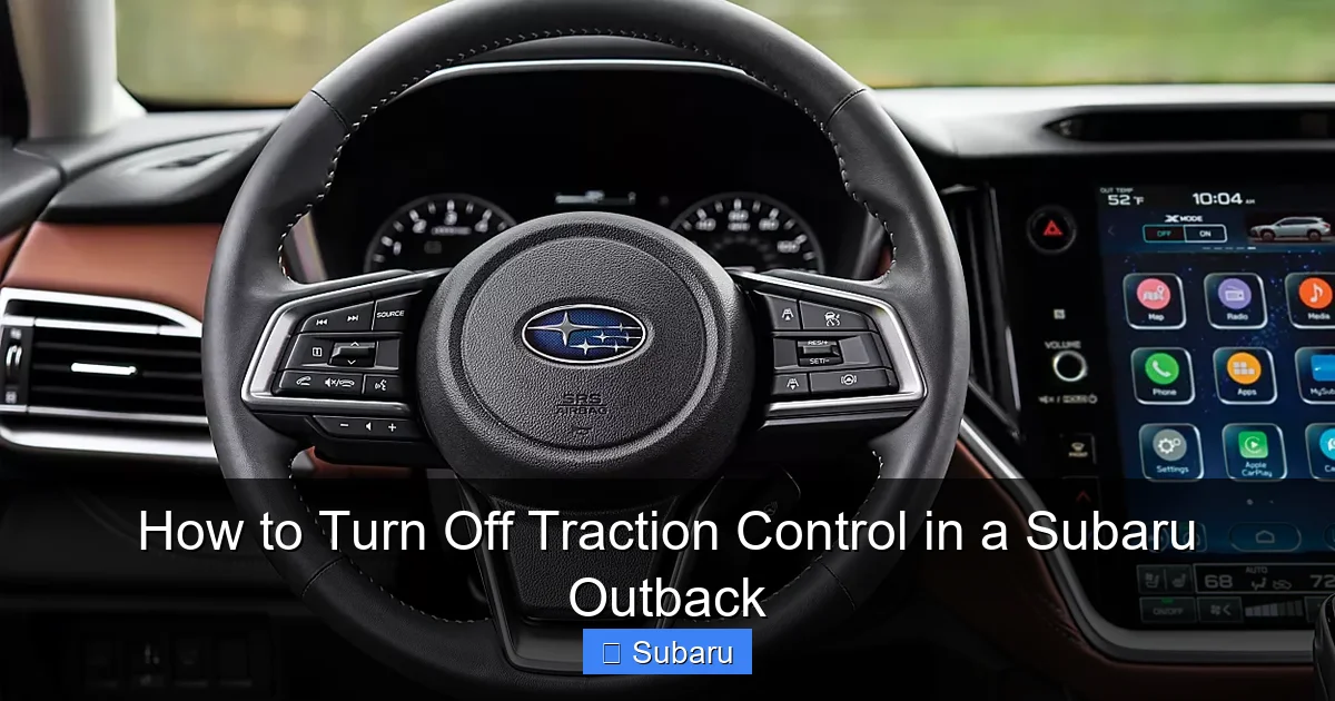 How to Turn Off Traction Control in a Subaru Outback