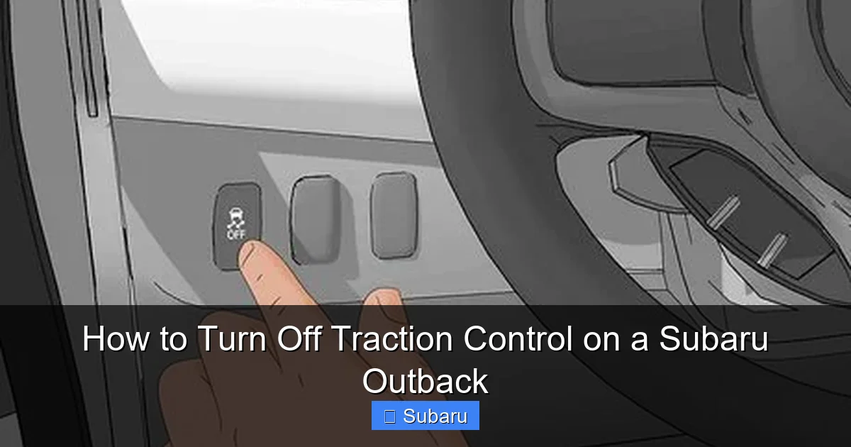 How to Turn Off Traction Control on a Subaru Outback