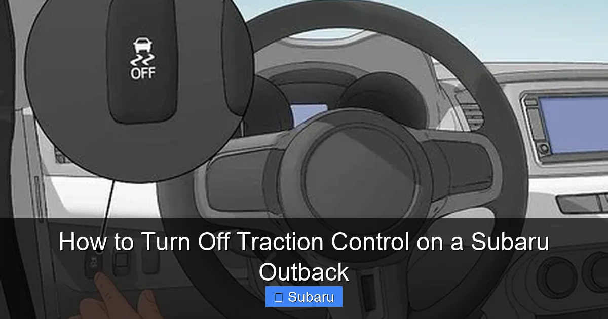 How to Turn Off Traction Control on a Subaru Outback