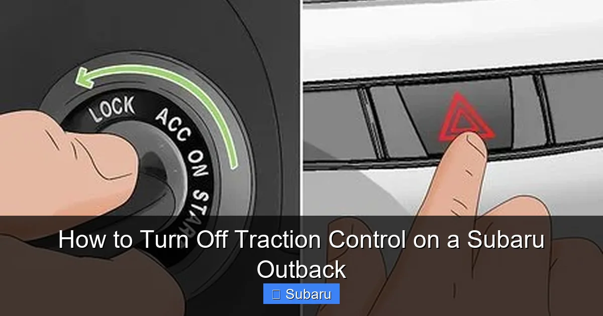 How to Turn Off Traction Control on a Subaru Outback