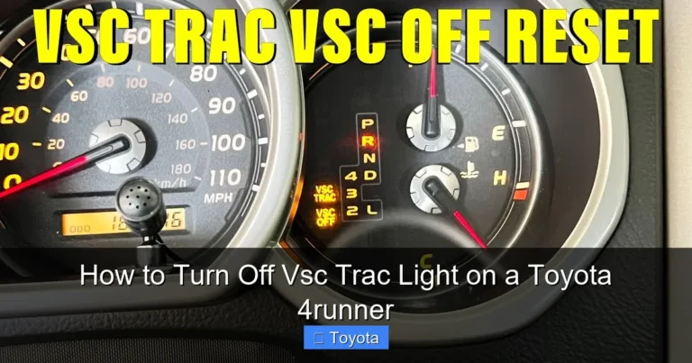How to Turn Off Vsc Trac Light on a Toyota 4runner