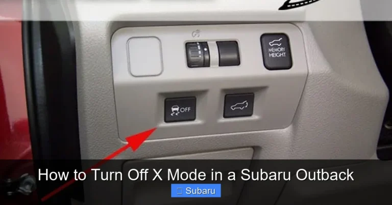How to Turn Off X Mode in a Subaru Outback
