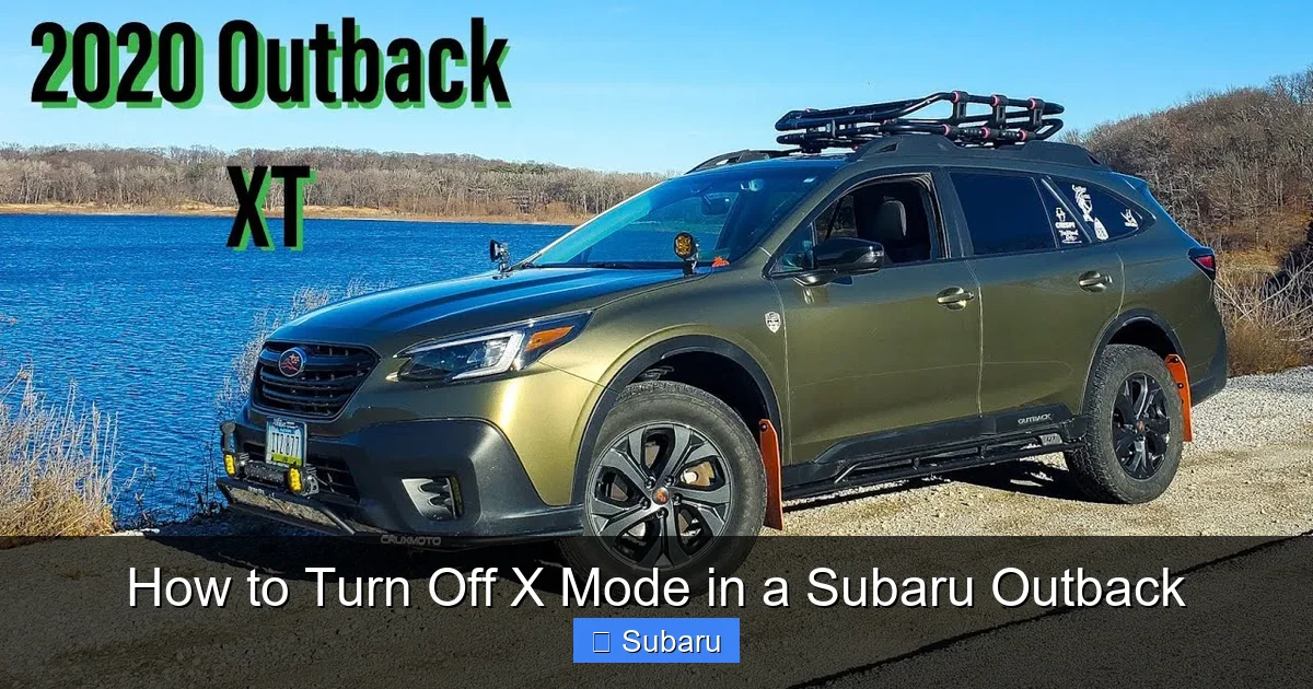 How to Turn Off X Mode in a Subaru Outback