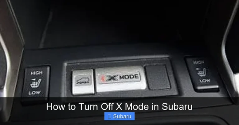 How to Turn Off X Mode in Subaru