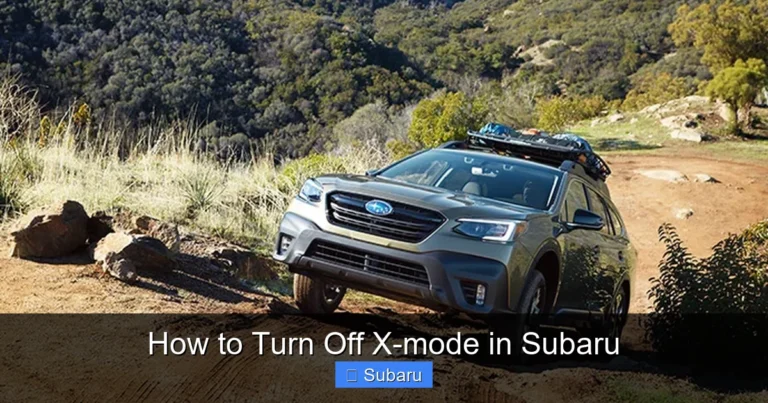 How to Turn Off X-mode in Subaru