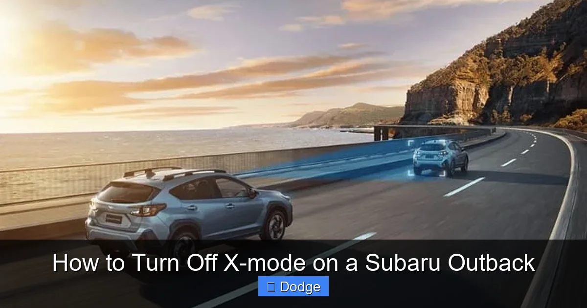 How to Turn Off X-mode on a Subaru Outback