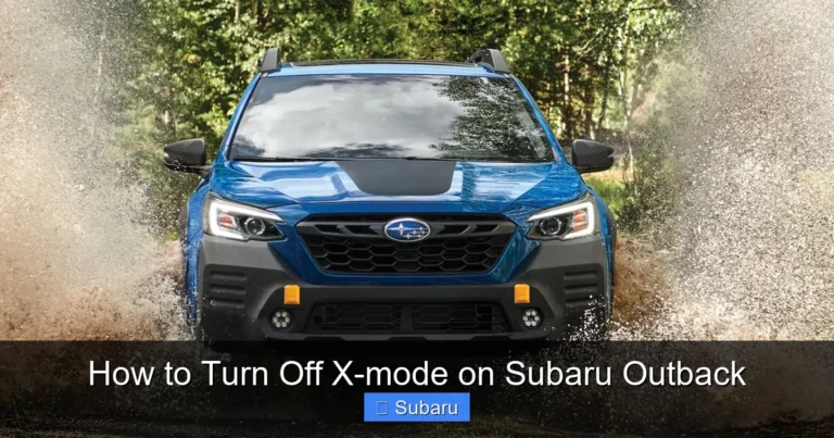 How to Turn Off X-mode on Subaru Outback