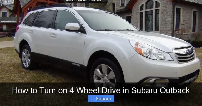How to Turn on 4 Wheel Drive in Subaru Outback