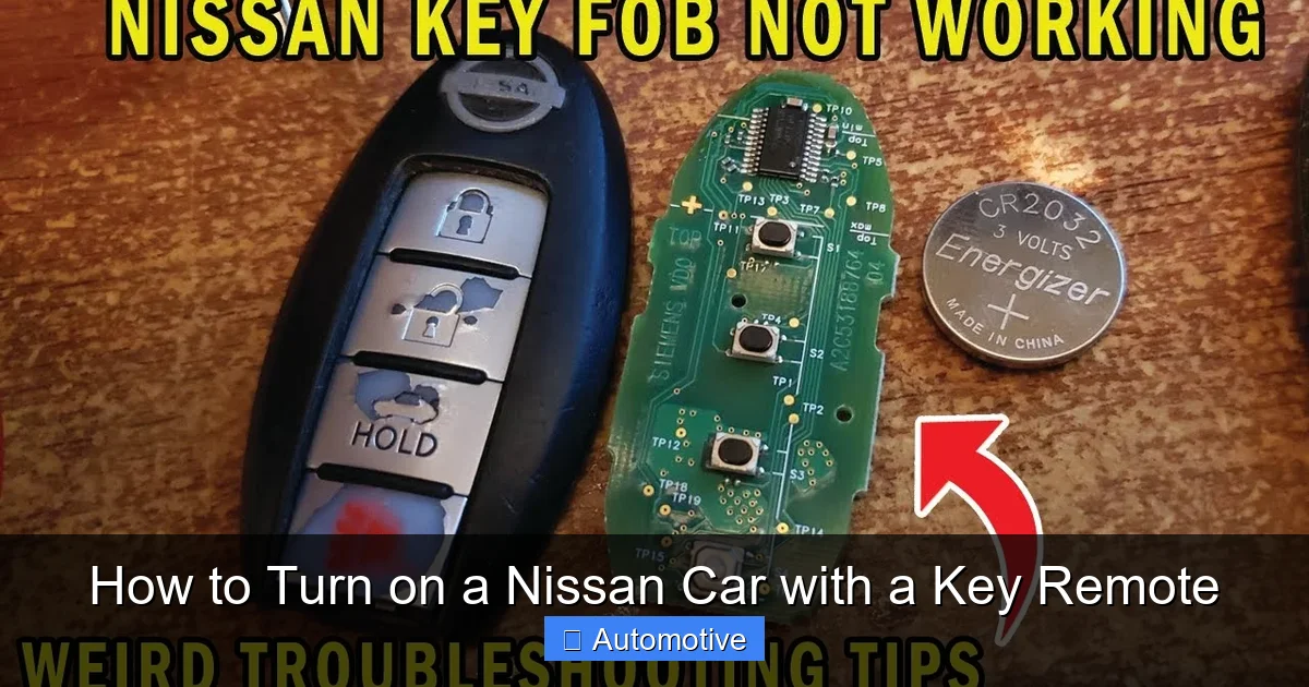 How to Turn on a Nissan Car with a Key Remote