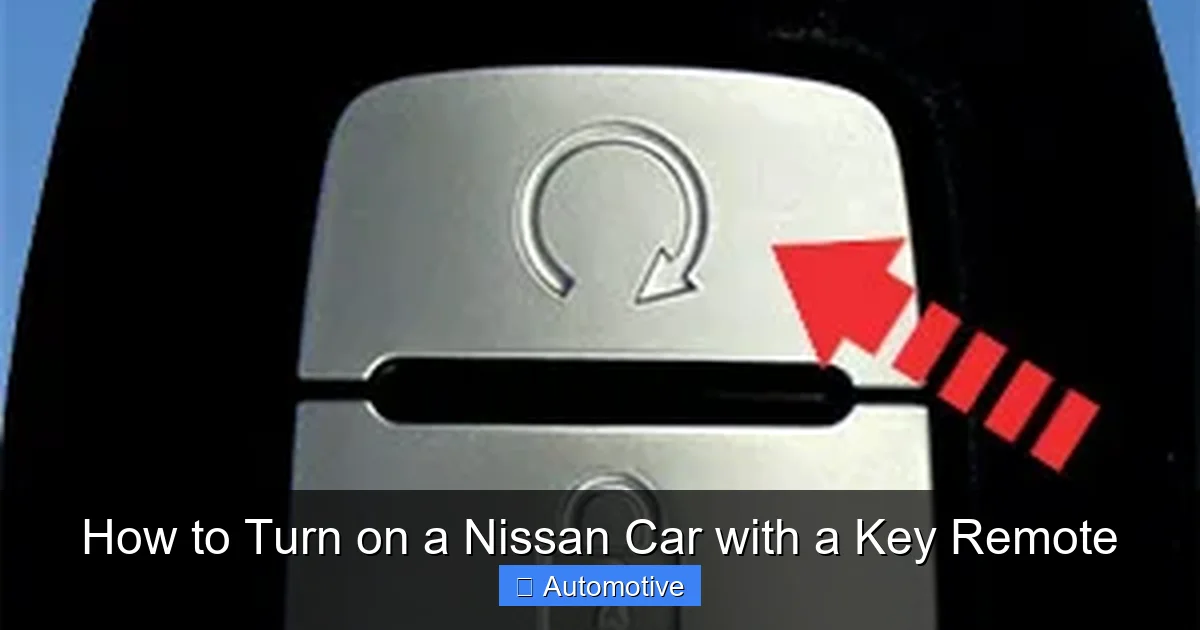 How to Turn on a Nissan Car with a Key Remote