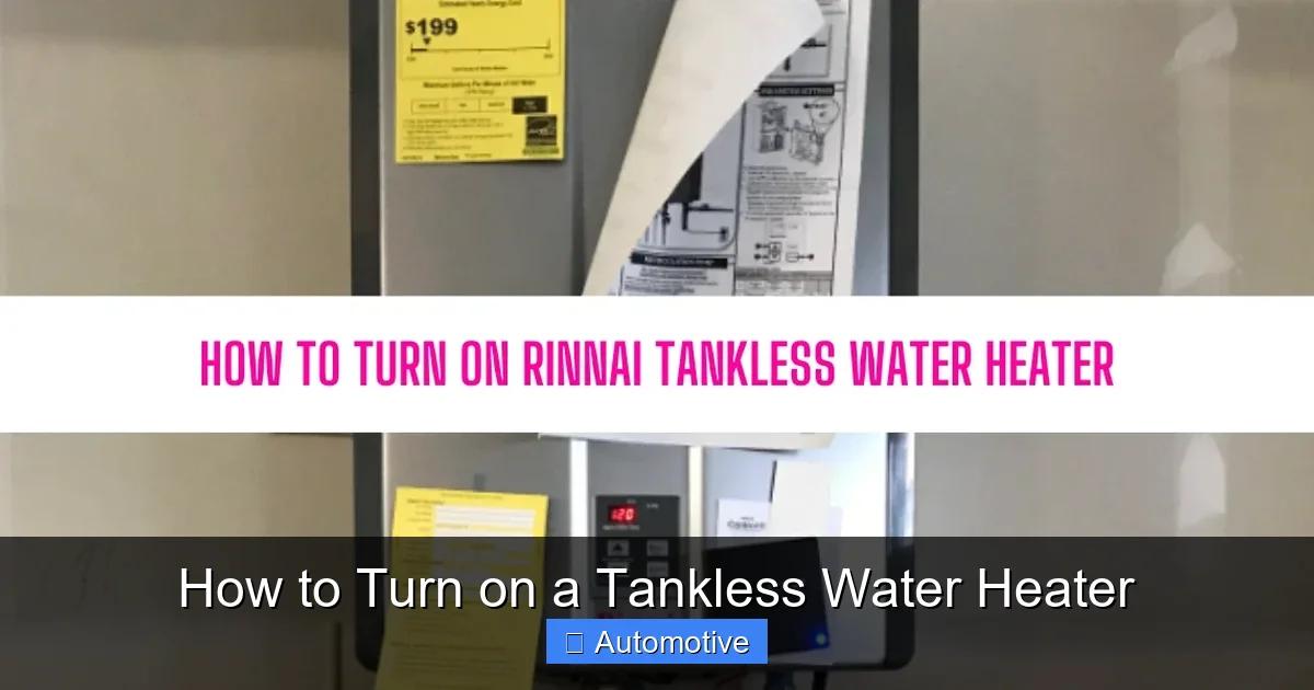 How to Turn on a Tankless Water Heater