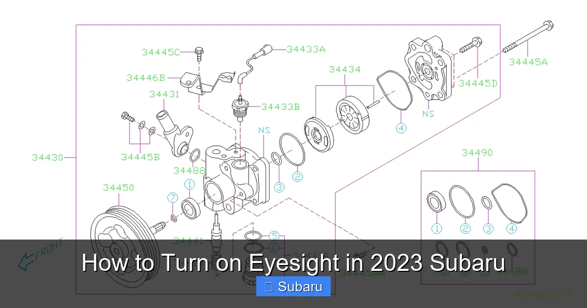 How to Turn on Eyesight in 2023 Subaru