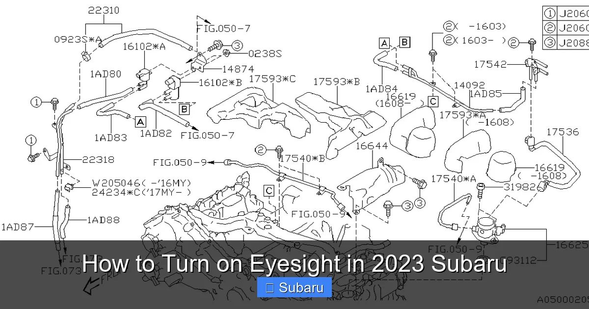 How to Turn on Eyesight in 2023 Subaru