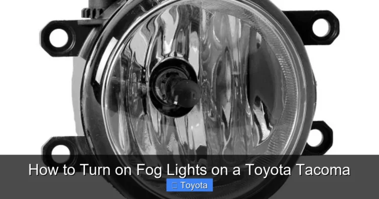 How to Turn on Fog Lights on a Toyota Tacoma