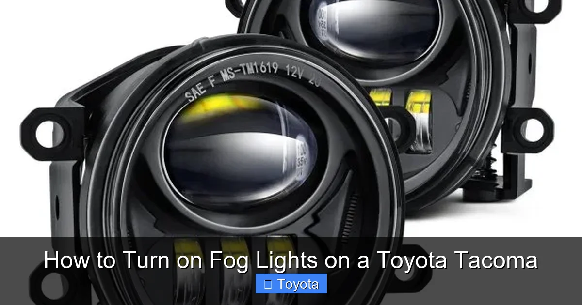 How to Turn on Fog Lights on a Toyota Tacoma