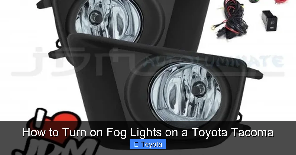How to Turn on Fog Lights on a Toyota Tacoma