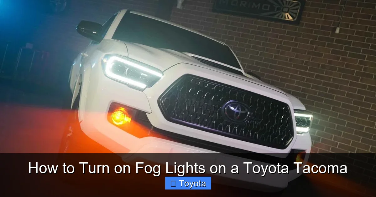 How to Turn on Fog Lights on a Toyota Tacoma