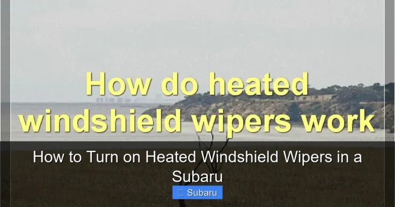 How to Turn on Heated Windshield Wipers in a Subaru