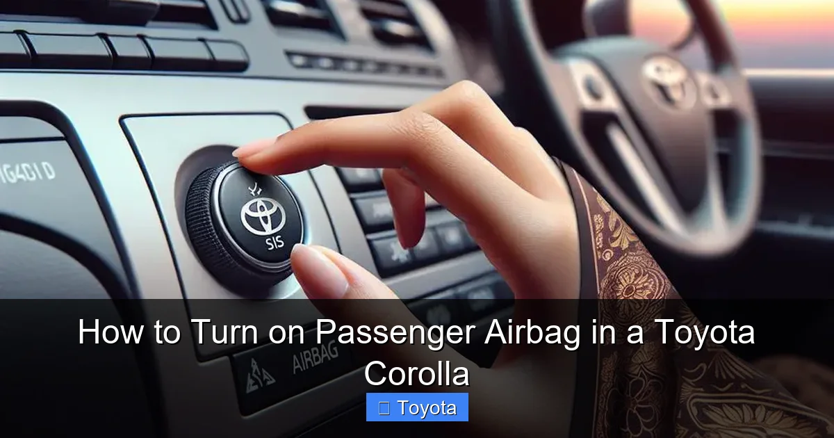 How to Turn on Passenger Airbag in a Toyota Corolla