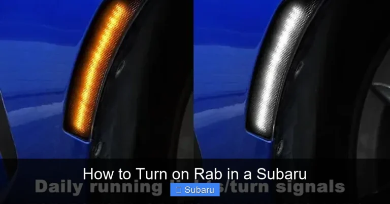 How to Turn on Rab in a Subaru