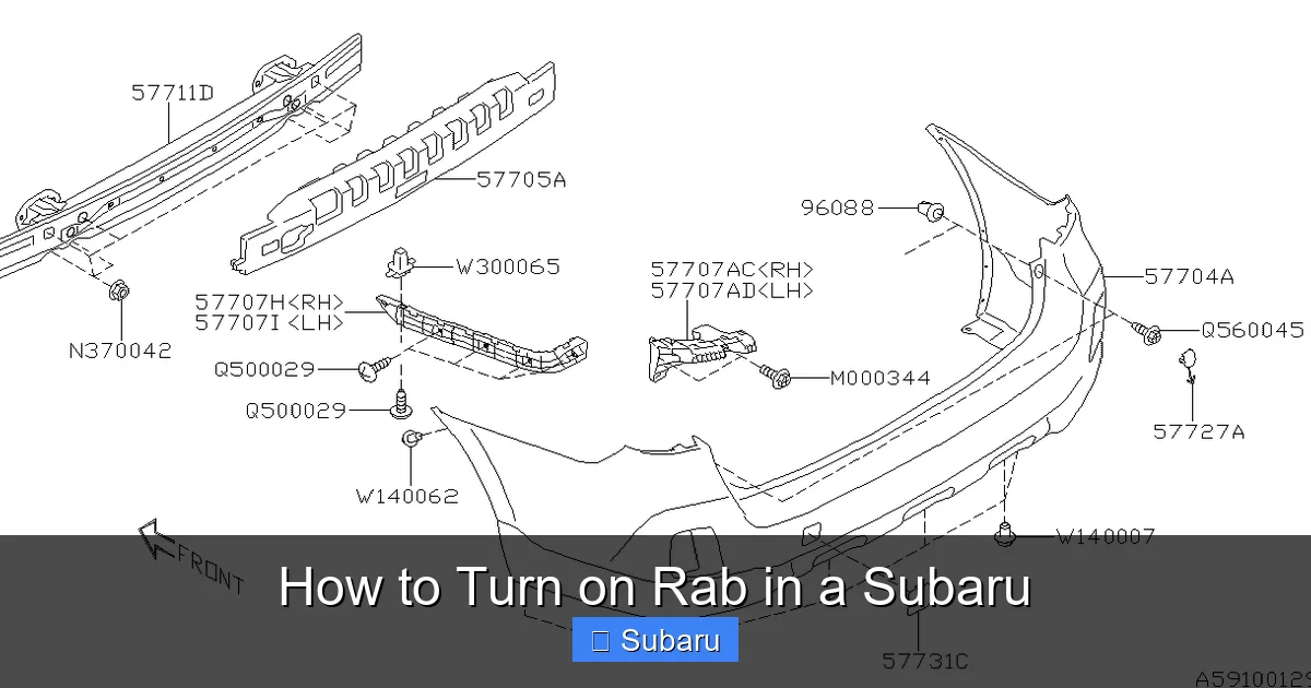 How to Turn on Rab in a Subaru