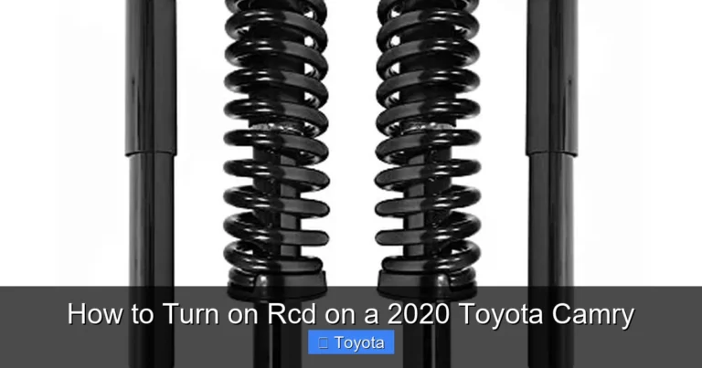 How to Turn on Rcd on a 2020 Toyota Camry