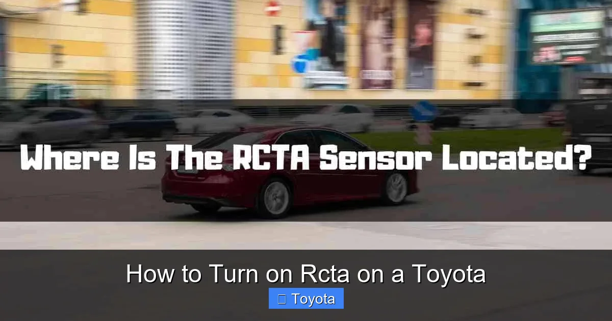 London Rcta How to Turn on Rcta on a Toyota