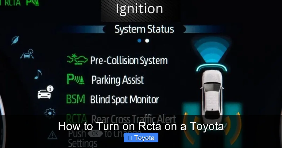 How to Turn on Rcta on a Toyota