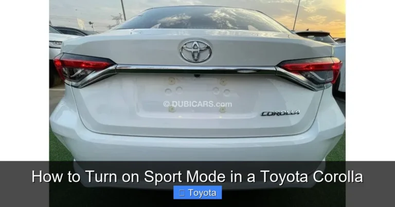 How to Turn on Sport Mode in a Toyota Corolla