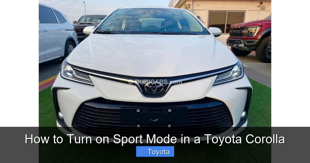 How to Turn on Sport Mode in a Toyota Corolla