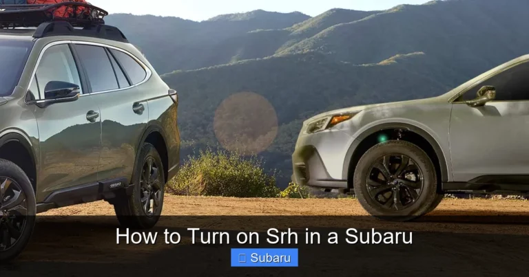 How to Turn on Srh in a Subaru