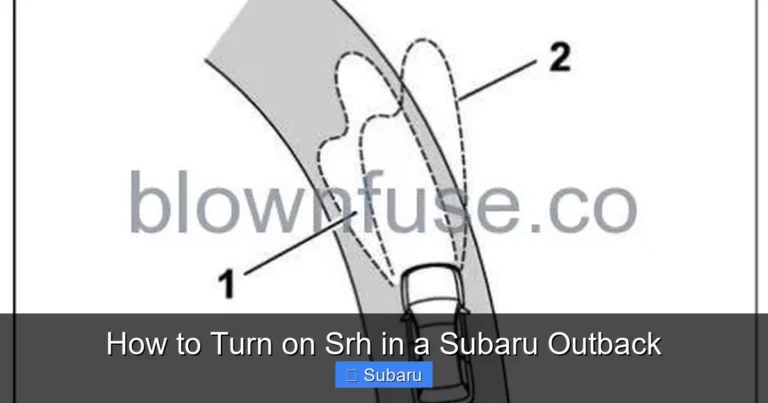 How to Turn on Srh in a Subaru Outback