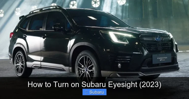 How to Turn on Subaru Eyesight (2023)