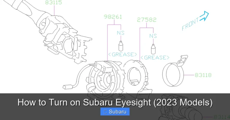 How to Turn on Subaru Eyesight (2023 Models)