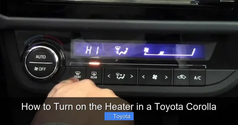 How to Turn on the Heater in a Toyota Corolla