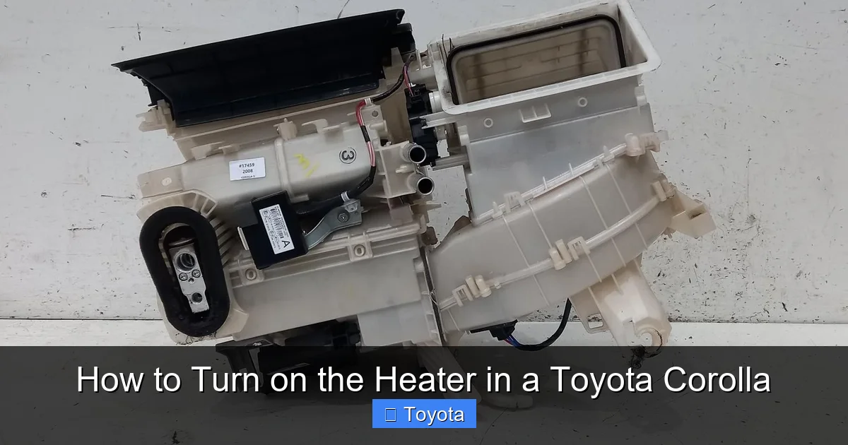 How to Turn on the Heater in a Toyota Corolla