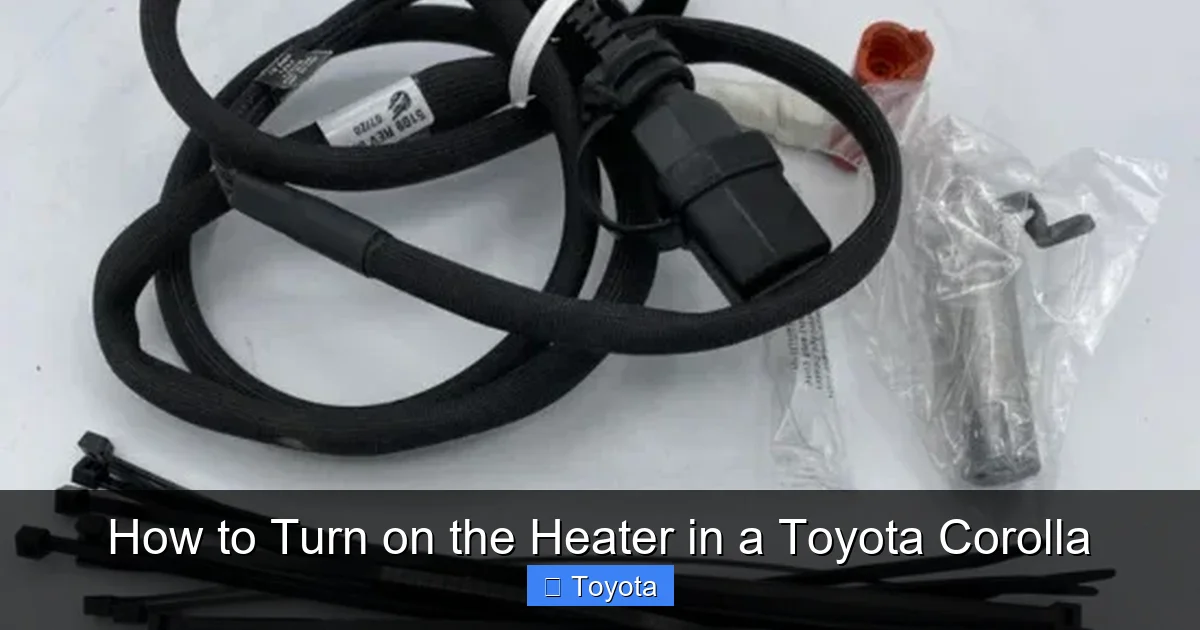 How to Turn on the Heater in a Toyota Corolla