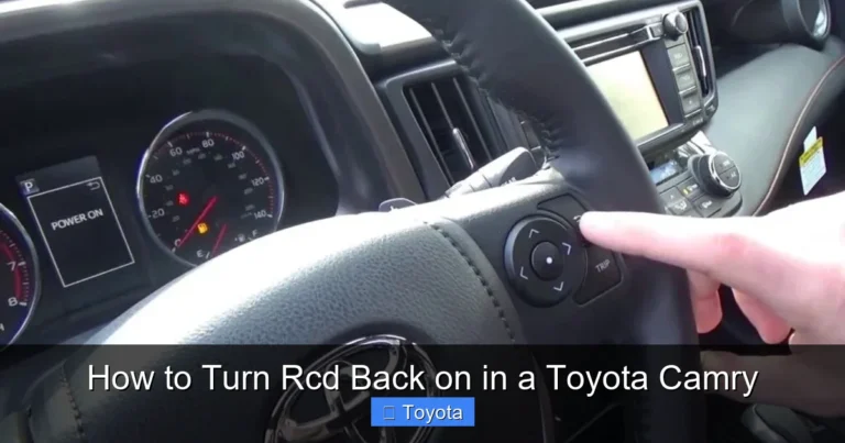 How to Turn Rcd Back on in a Toyota Camry