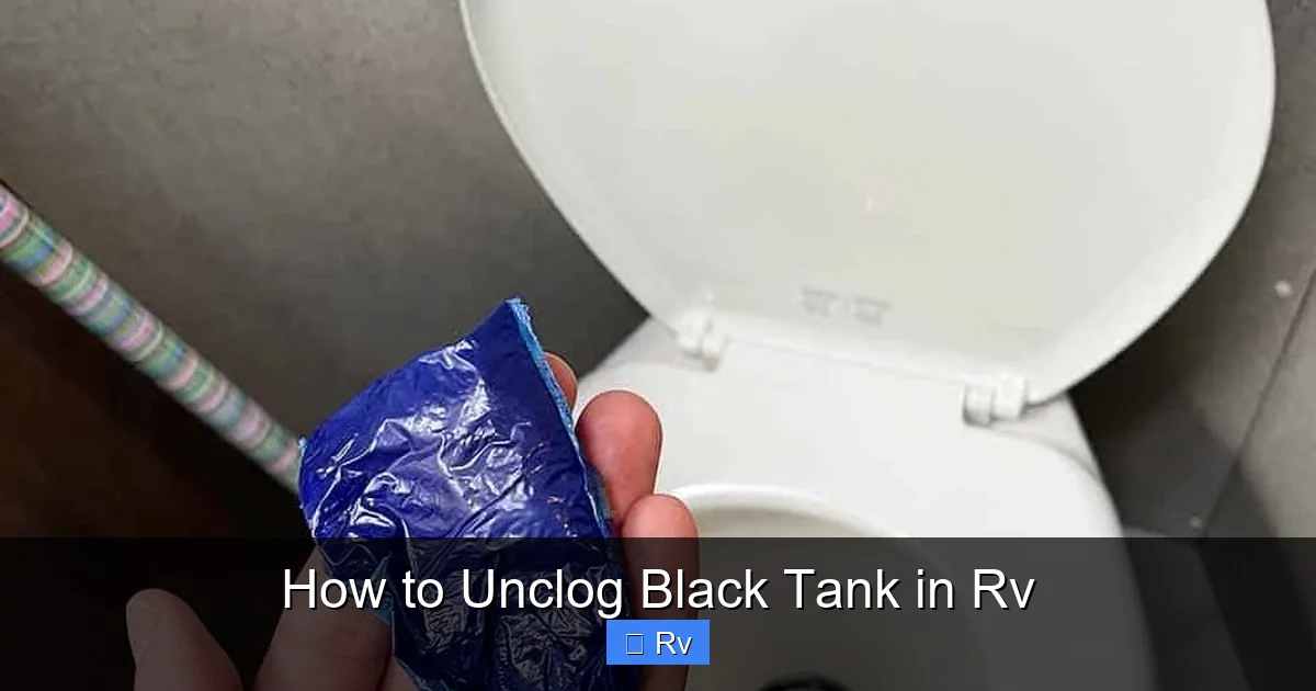 How to Unclog Black Tank in Rv