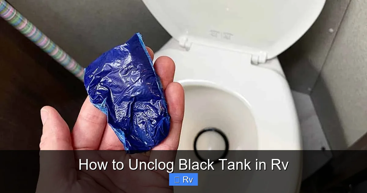 How to Unclog Black Tank in Rv