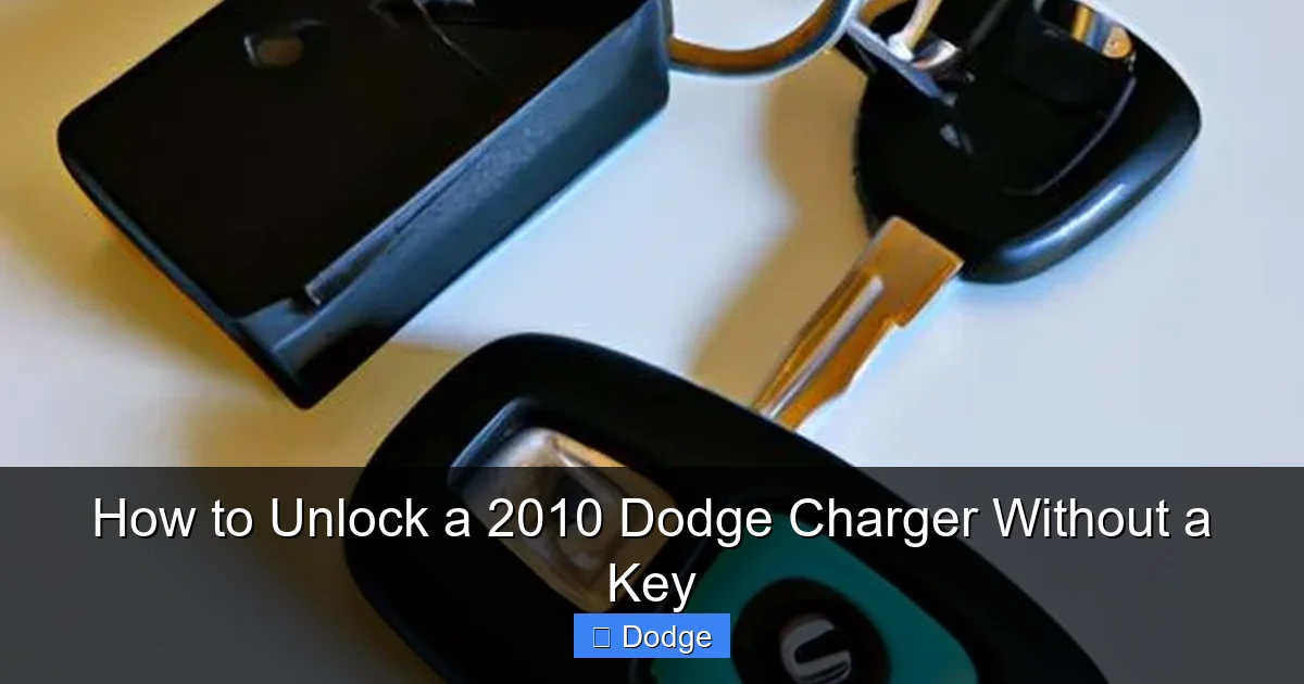 How to Unlock a 2010 Dodge Charger Without a Key