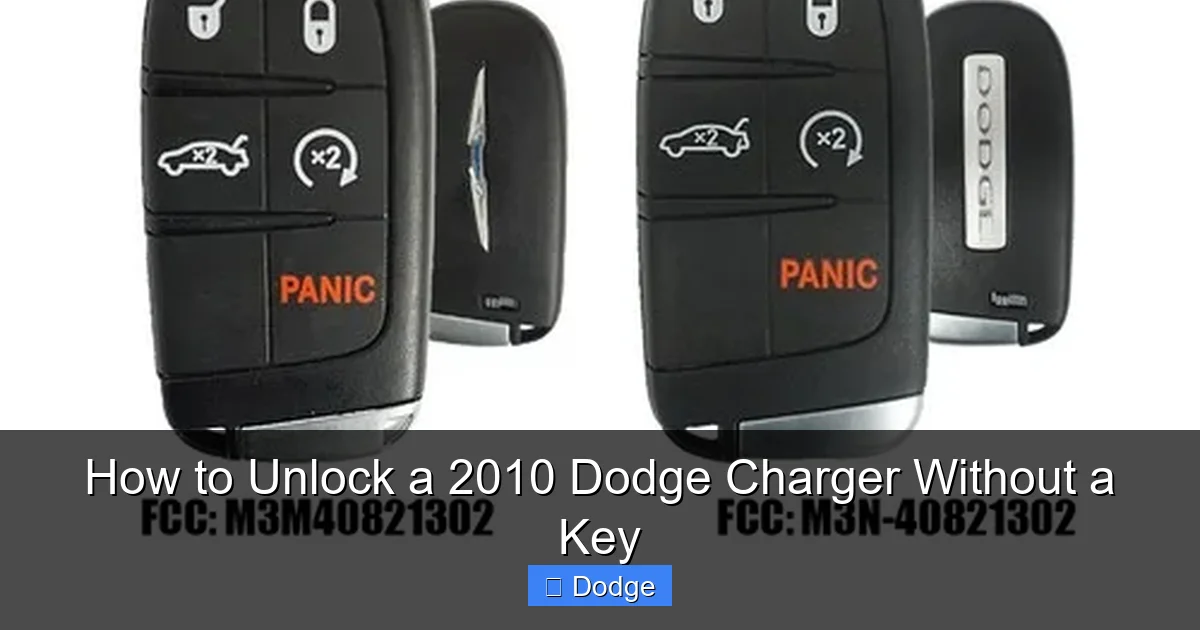 How to Unlock a 2010 Dodge Charger Without a Key