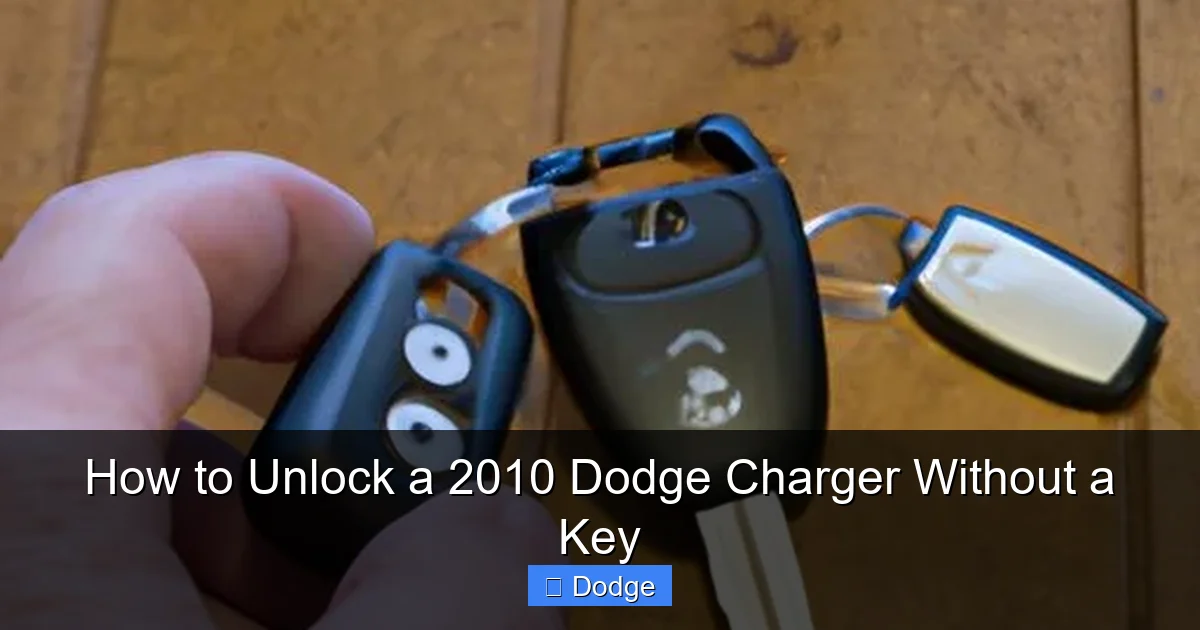 How to Unlock a 2010 Dodge Charger Without a Key