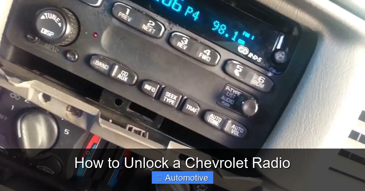How to Unlock a Chevrolet Radio