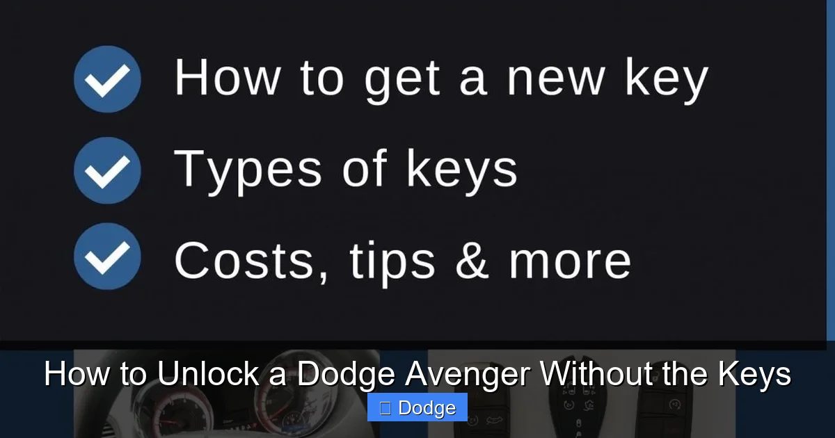 How to Unlock a Dodge Avenger Without the Keys